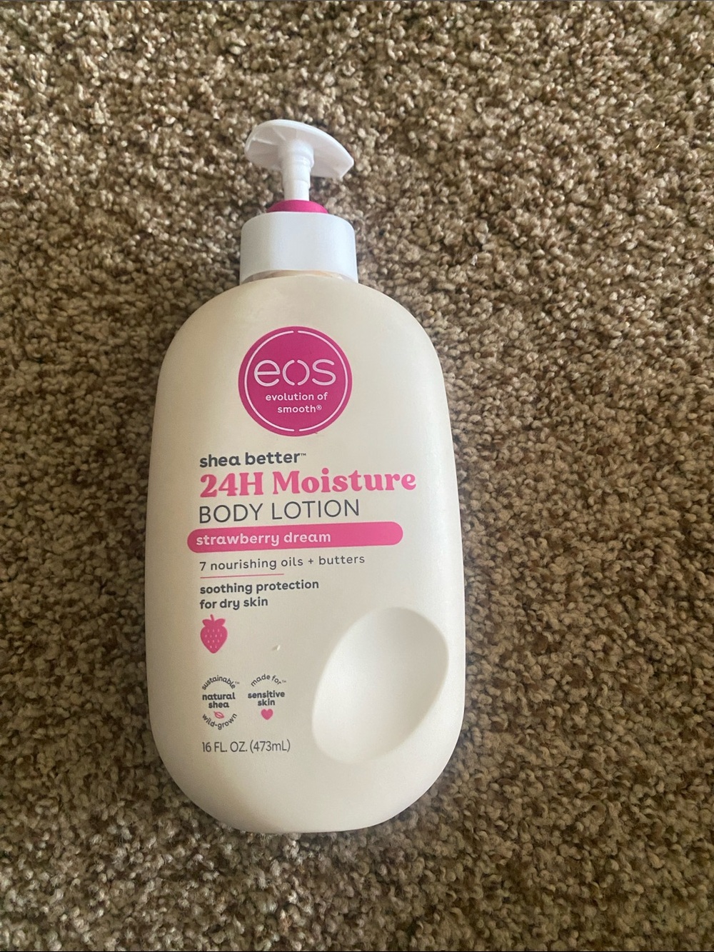 eos Shea Better 24H Moisture Body Lotion - Pink and White